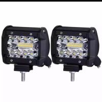 (โปร++) 2 ชิ้น สว่างมากๆ! LED SPOT BEAM US 60W ไฟ สปอร์ตไลท์รถยนต์ ไฟหน้ารถ ไฟท้าย ไฟตัดหมอก สว่าง มาก 12V-24V แสงสีขาว ส่วนลด แต่งรถ ไฟตัดหมอก ไฟหน้า อะไหล่ไฟหน้า