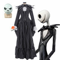 Movie The Nightmare Before Christmas Jack Skellington Cosplay Costumes Outfits Dress Coat Carnival Party Xmas Clothes Men Women