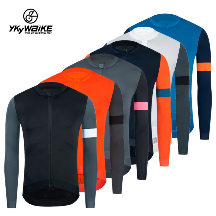 ykywbike-เสื้อเจอร์ซี่แขนยาวสำหรับผู้ชาย-เสื้อเจอร์ซี่แขนยาวสวมใส่สบายจักรยานเสือหมอบเสือภูเขาใส่ป้องกันแสงแดดฤดูใบไม้ผลิฤดูใบไม้ร่วง