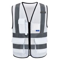 AYKRM 21 Colour （XS-8XL) Hi Vis Viz High Visibility Reflective Zip Pocket Security Waistcoats Jacket Workwear Vests