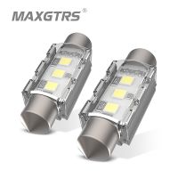 2X Festoon ไฟ LED 28 31 36 39 41 41 44มม. หลอดไฟ C5W SMD 3030 Canbus ไม่มีข้อผิดพลาดแผนที่ตกแต่งภายในรถยนต์หมายเลขโดมอ่านหนังสือ