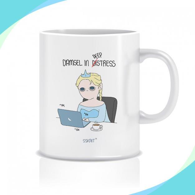 SSKAIT Elsa Damsel in deep stress Funny mood mug | Lazada PH