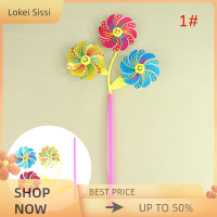 Lokei 1PC COLORFUL Windmill Cartoon 3D pinwheel Home Garden Decoration WIND SPINNER whirligig YARD Decor ของเล่นเด็กกลางแจ้ง