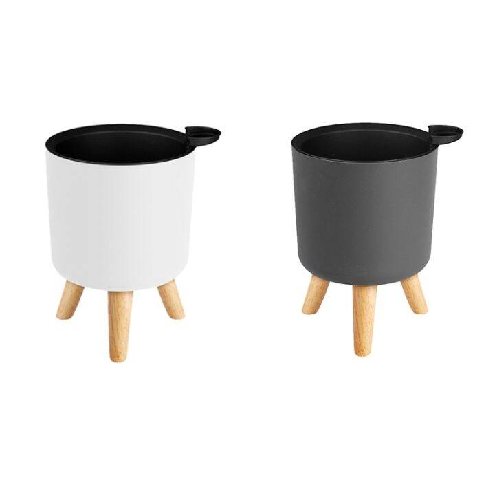 HF Floor Standing Round Flower Pot Feet Herbs Self Watering Drainage