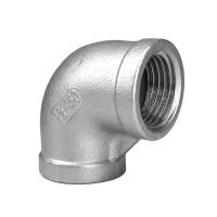 1/8 1/4 3/8 1/2 3/4 1 2 3 4 BSP NPT Female 90 Degree Elbow Coupler Connector 201 304 316 Stainless Steel Pipe Fitting