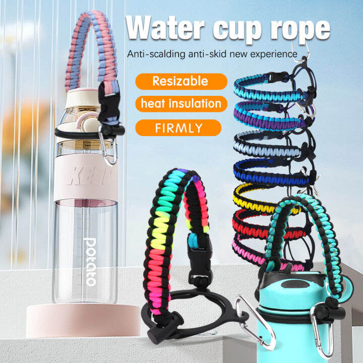 12-64oz Water Bottle Accessories Paracord Rope Holder Wide Mouth