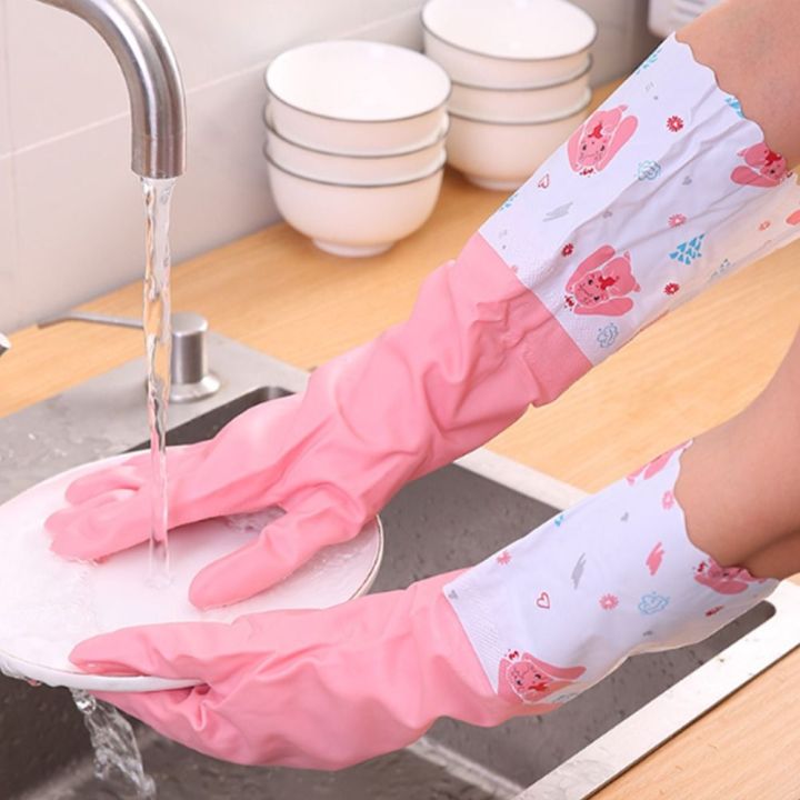 flate-ทำความสะอาดได้ง่าย-ถุงมือใช้ในครัวเรือน-วัสดุเรซิน-ปกป้องมือที่แข็งแรง-ถุงมือล้างจาน-ยาวขึ้น-พีวีซีพีวีซี-ถุงมือทำความสะอาดมือ-อุปกรณ์สำหรับห้องครัว