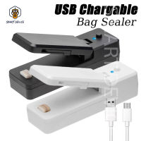 2 IN 1 Mini Chargable USB Bag Sealer Heat Sealers With Cutter Knife Rechargeable Portable Sealer For Plastic Bag Food Storage
