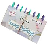 Savings Binder, 52 Week Savings Challenge, Binder, Reusable Budget Book with Cash Envelopes, Frosted