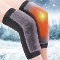 Knee Sleeves For Men Fluffy Thermal Knee Braces Leg Warmers Winter Plush Knee Pads Leg Sleeves Warmer For Skiing Cycling Running