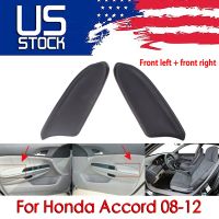 Fit For Honda Accord 2008 2012 Car Front Door Armrest Lid Mat Artificial PU Leather Arm Rest Cover Kit Car Interior Trims Parts