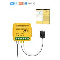 1 PCS Tuya WiFi Power Meter Monitor Automation Notifications Smart Life Remote Control Yellow