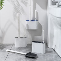 Oauee TPR Toilet Brush Wall-Mounted Floor-Standing WC Cleaning Tools With Base Silicone Bristles for Bathroom Accessories