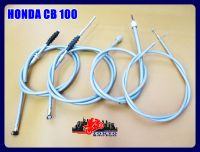 HONDA CB 100 CB100 CABLE SET - BRAKE &amp; SHOCK &amp; CLUTCH &amp; THROTTLE &amp; SPEEDOMETER "HIGH QUALITY" // ชุดสายเซ็ต สายเบรก สายโช๊ค สายคลัทช์ สายคันเร่ง และ สายไมล์