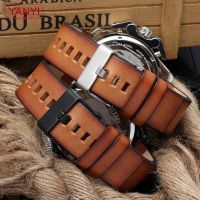 ☎ 2022 New Genuine Leather bracelet for diesel DZ7406 DZ7408 DZ4476 DZ4343 watch strap Brown watchband 22mm 24 26mm Retro wristwatches band