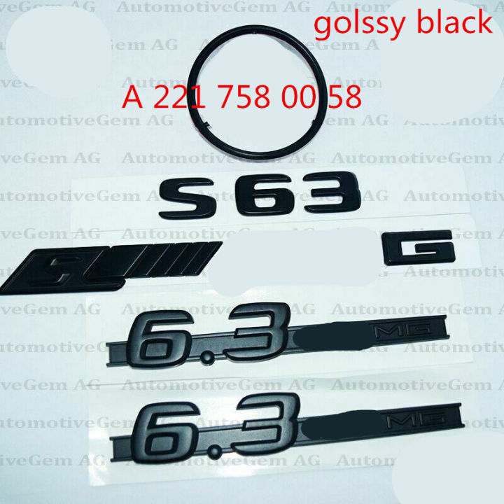 s63s-sedan-amg-6-3-amg-rear-star-emblem-black-badge-combo-set-for-mercedes-w221-a-221-758-00-58