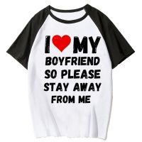 I Love My Boyfriend เสื้อยืดผู้หญิงญี่ปุ่น TShirt หญิงอะนิเมะเสื้อผ้า