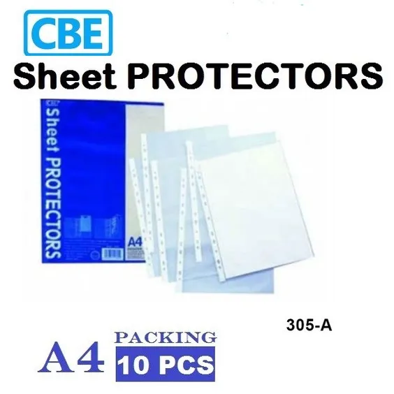 CBE A4 11 Holes Sheet Protector 305A 10'S/Pack For 2/3/4 Binder Ring