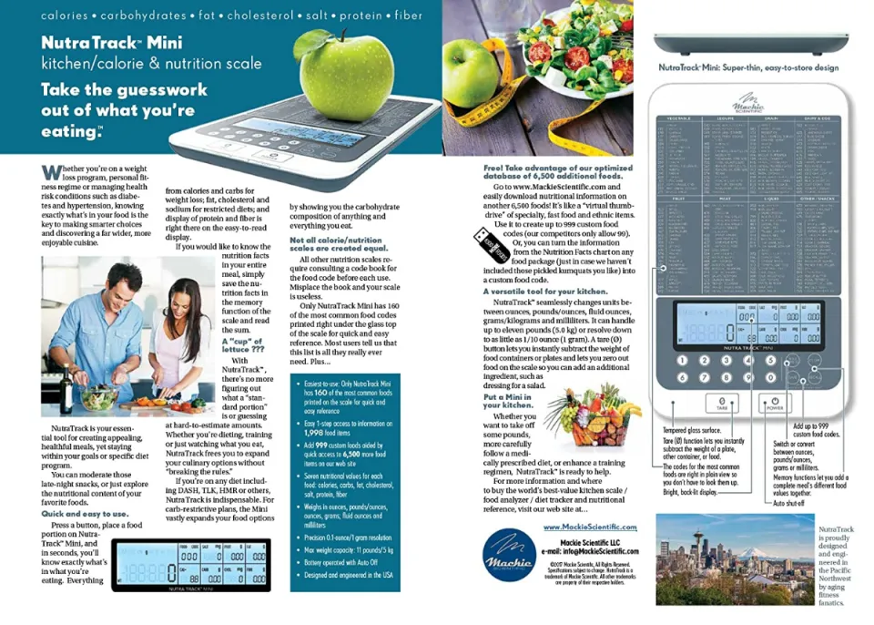 Automatic Calorie Tracking Scale 