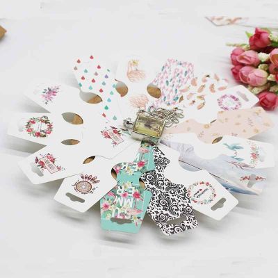 2020 New Fashion Necklace Display card Diy pendant  Display and Earring Cards 120x45mm 250gsm paper cardbard 50 pcs Artificial Flowers  Plants