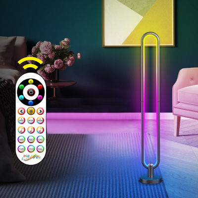 LED RGB Atmosphere Night light with Bluetooth smart APP Remote Control Dimmable Floor Lamp Rhythm Ambient Strip Home decoration
