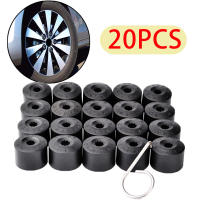 20Pcs รถล้อ Lug Nuts ครอบคลุมหมวกพร้อมเครื่องมือกำจัดสำหรับ VW Volkswagen Jetta Golf Passat Beetle EOS Tiguan อุปกรณ์เสริมอัตโนมัติ-lihanrui