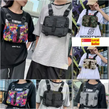 Hip-Hop Men Chest Rig Bag Fashion Unisex Outdoor Vest Backpacks Travel  Chest Pack Sling Bag