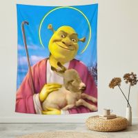 【CW】✣  Shrek Tapestry Meme Anime Tapestries Wall Bedroom College Dorm