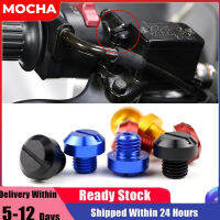 Mocha【พร้อมส่ง】สกรูอลูมิเนียม1คู่ M10X1.25รูกระจกปลั๊กสลักเกลียวสำหรับ Honda Yamaha Suzuki Kawasaki KTM อุปกรณ์เสริมมอเตอร์