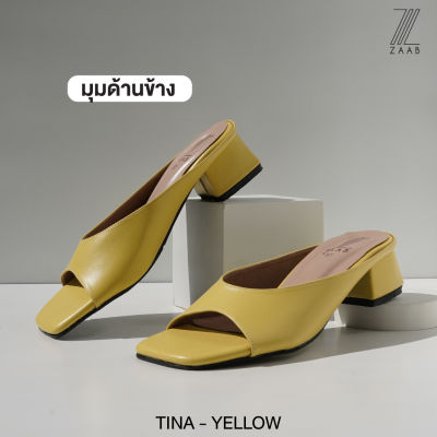 ZAABSHOES รุ่น TINA รองเท้าส้นก้อน 1.5 นิ้ว สี เหลือง (ฺํYELLOW) ไซส์ 34-44  รองเท้าแตะ รองเท้าไปเที่ยว รองเท้าใส่ที่ทำงาน เน้นหน้ากว้าง พื้นไม่ลื่น