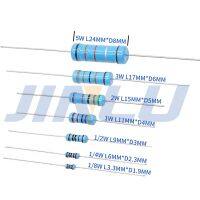 10pcs 5W 1 Metal film resistor 100R 220R 330R fixed resistor 1K 1.5K 2.2K 3.3K 4.7K 10K 22K 47K 100K 470K 1M ohm resistance