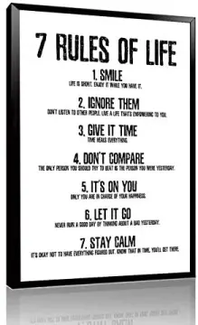 Quotes About Life 7 Rules of Life Poster Popular Printables 