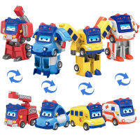 ใหม่ ABS GGBOND Gogo Bus Transformation Face Series Action Figures รถพยาบาลตำรวจ Fireman สไลด์ของเล่นสำหรับของขวัญเด็ก