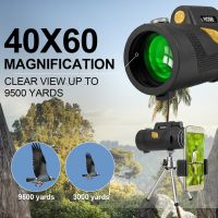 40X60 Monocular Golden Leaf Telescope BAK4 Prism Powerful Night vision Long view FMC Coating Film For Tourism Equipment