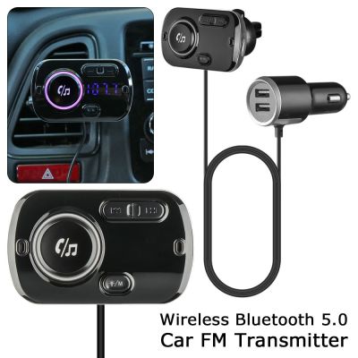IRCTBV ชุดเครื่องส่งสัญญาณวิทยุในรถยนต์,อุปกรณ์เสริมสำหรับเครื่องเล่น MP3เครื่องเล่นบลูทูธไร้สายรถยนต์2ช่องที่ชาร์จ USB ชุดเครื่องส่งสัญญาณ FM ค่าโทรศัพท์