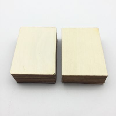 30pcs 70x49mm Blank Plywood Wood Business Card Wooden Name Card Unfinished Wood Plaque Rectangles Shapes Sign DIY Decor Crafts Artificial Flowers  Pla