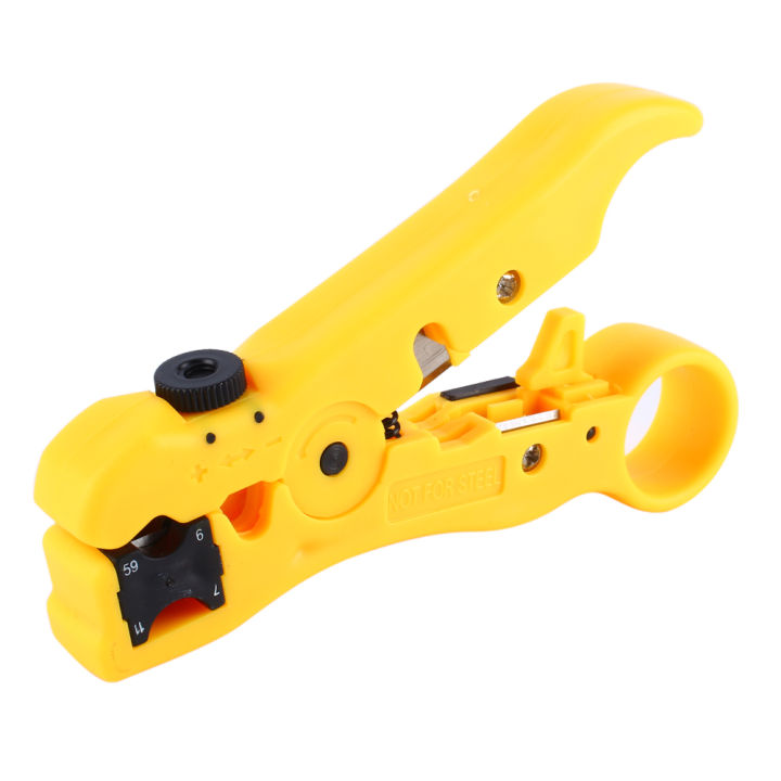 คีมตัดลวดสำหรับโรตารี่โคแอ็กซ์เคเบิลเครื่องมือ-cat6-cat5-utp-สีเหลือง