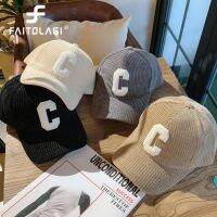 [Hat vendor]หมวกเบสบอลผ้าลูกฟูกใหม่ C-Letter ฤดูใบไม้ร่วงฤดูหนาวปรับสแนปแบคได้หมวกแฟชั่นกลางแจ้งลิ้นเป็ด Gorras