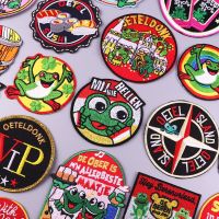 Eindhoven Oeteldonk Club Emblem Patch Iron On Embroidered Patches For Clothing Frog Carnival For Netherland Patches On Clothes