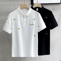 เสื้อคอปกปักลายตัวอักษรสำหรับฤดูร้อนสินค้ายุโรปผู้ชาย POLO ผึ้งลำลองรุ่นใหม่ T เสื้อยืดแขนสั้น T เสื้อยืดธุรกิจแบรนด์แฟชั่น