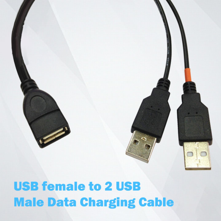 xunxingqie-usb-2-0-y-type-line-usb-dual-usb-2พอร์ตชาร์จสายชาร์จ-extension-cable-hub-adapter-cable-one-female-split-two-male-charger