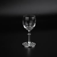 Christmas Small Shot Glass Cristal A Little Cup Rhinestone Stainless Steel Stand Transparent Cup Home Decoration Glassware