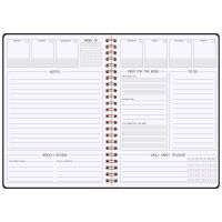 Undated Weekly Planner Notebook Goals Planning Agenda with To Do List Habit Tracker Notes Organize Tasks and Boost Productivity