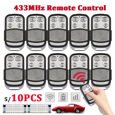 5/10pcs 433MHz Remote Control 4CH Button Car Key Garage Door Opener Remote Control Auot Copy Electronic Gate control Duplicator