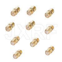 10Pcs F Type UHF Coupler Adapter Gold plated Connector F Female Jack RG6 Coax Coaxial Cable