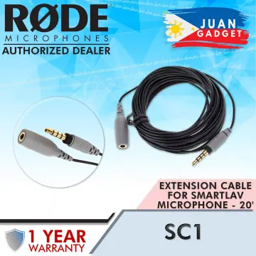 Rode Sc1 TRRS Extension Cable for smartLav Microphone 20' for sale online