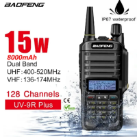 15วัตต์8000มิลลิแอมป์ชั่วโมง B Aofeng เครื่องส่งรับวิทยุ UV-9R บวกแฮมวิทยุ IP67กันน้ำ Uhfvhf 10-20กิโลเมตรพลังงานสูงเครื่องส่งรับวิทยุสองทางวิทยุ