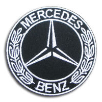 อาร์ม ตัวรีด อาร์มติดเสื้อ รถ ลาย โลโก้ ตรา รถ Mercedes Benz เมอร์เซเดส เบนซ์  อุปกรณ์ตกแต่งรถ สำหรับตกแต่งเสื้อผ้า