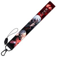 New Tokyo Ghoul Short Lanyards Keychain ID Card Badge Holder Camera Mobile Phone Straps Wrist Rope Keyring Anime Webbing Keycord