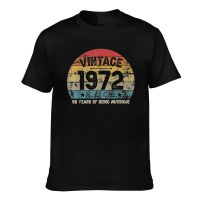 Wholesale Round Neck Vintage 1972 50 Years Of Being Awesome Cotton MenS Tshirts